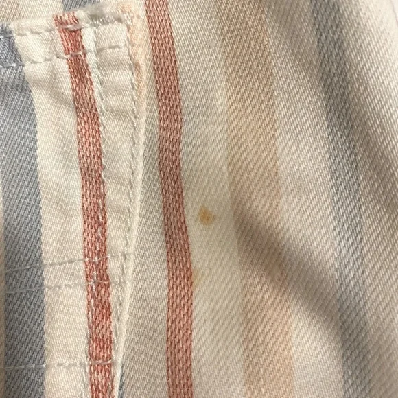 American Eagle Mom Short Patch Pocket Colorful Striped High Rise Cut Off Size 8 - Picture 10 of 11